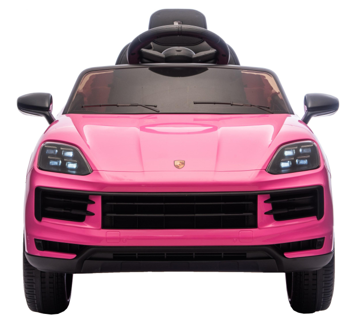 Masinuta electrica Premier Porsche Cayenne E-Hybrid Coupe, 12V, scaun piele ecologica, roz [2]