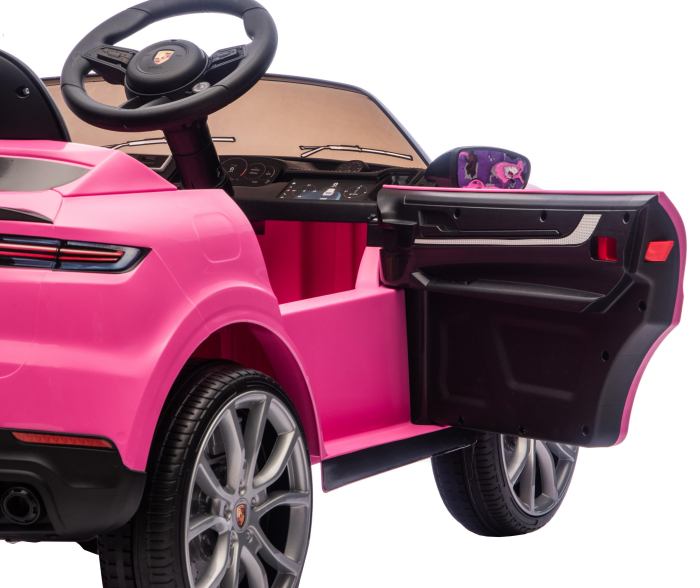Masinuta electrica Premier Porsche Cayenne E-Hybrid Coupe, 12V, scaun piele ecologica, roz [19]