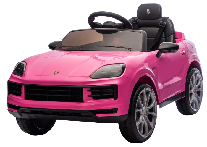 Masinuta electrica Premier Porsche Cayenne E-Hybrid Coupe, 12V, scaun piele ecologica, roz [7]