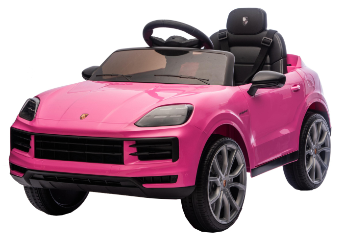 Masinuta electrica Premier Porsche Cayenne E-Hybrid Coupe, 12V, scaun piele ecologica, roz [8]