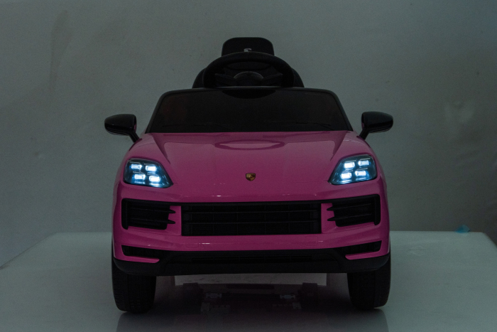 Masinuta electrica Premier Porsche Cayenne E-Hybrid Coupe, 12V, scaun piele ecologica, roz [3]