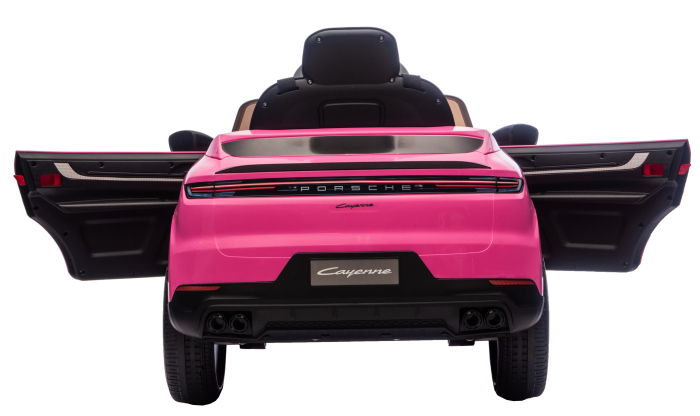 Masinuta electrica Premier Porsche Cayenne E-Hybrid Coupe, 12V, scaun piele ecologica, roz [18]
