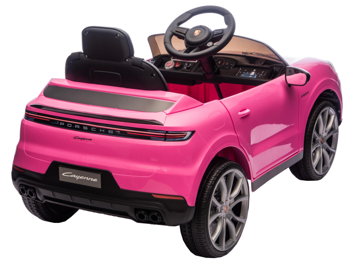 Masinuta electrica Premier Porsche Cayenne E-Hybrid Coupe, 12V, scaun piele ecologica, roz [25]