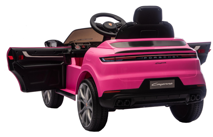 Masinuta electrica Premier Porsche Cayenne E-Hybrid Coupe, 12V, scaun piele ecologica, roz [17]