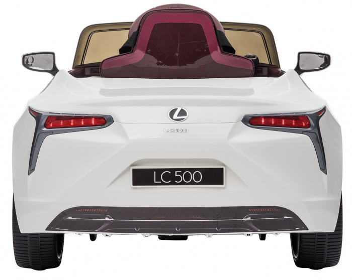 Masinuta electrica Premier Lexus LC 500, 12V, roti cauciuc EVA, scaun piele ecologica, alb [6]