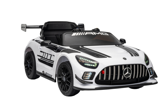 Masinuta electrica Premier Mercedes Benz AMG GT3, 12V, roti cauciuc EVA, scaun piele ecologica, alb [8]