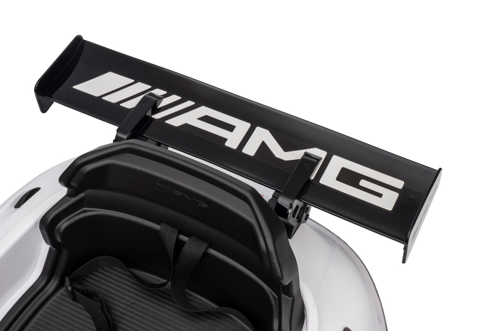 Masinuta electrica Premier Mercedes Benz AMG GT3, 12V, roti cauciuc EVA, scaun piele ecologica, alb [16]