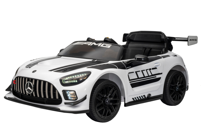 Masinuta electrica Premier Mercedes Benz AMG GT3, 12V, roti cauciuc EVA, scaun piele ecologica, alb [3]