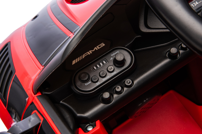 Masinuta electrica Premier Mercedes Benz AMG GT3, 12V, roti cauciuc EVA, scaun piele ecologica, rosu [18]