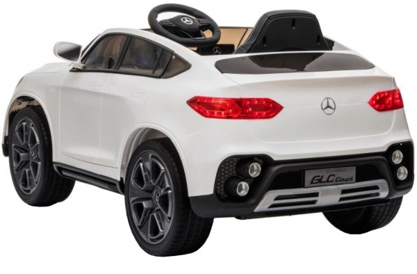 Masinuta electrica Premier Mercedes GLC Concept Coupe, 12V, roti cauciuc EVA, scaun piele ecologica, alb [7]