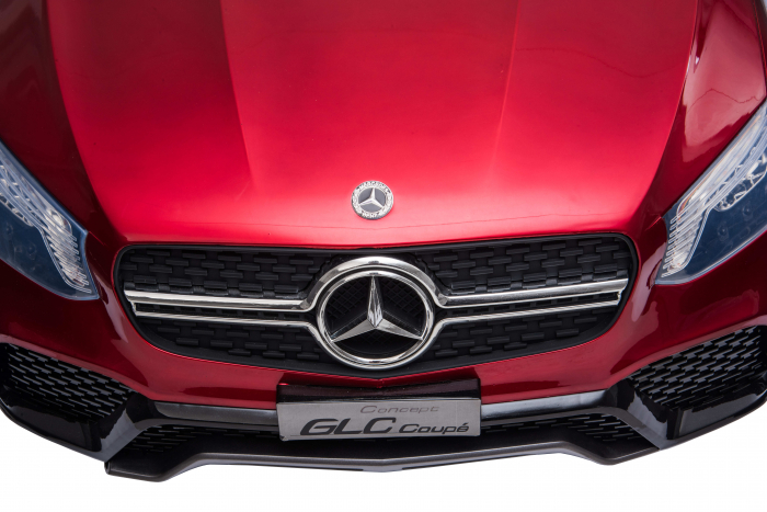 Masinuta electrica Premier Mercedes GLC Concept Coupe, 12V, roti cauciuc EVA, scaun piele ecologica, visiniu [11]