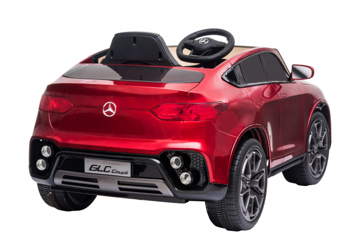 Masinuta electrica Premier Mercedes GLC Concept Coupe, 12V, roti cauciuc EVA, scaun piele ecologica, visiniu [8]