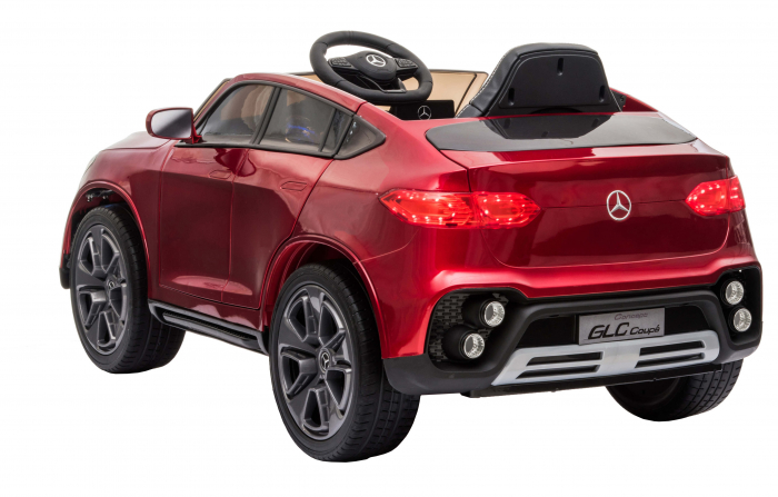 Masinuta electrica Premier Mercedes GLC Concept Coupe, 12V, roti cauciuc EVA, scaun piele ecologica, visiniu [4]