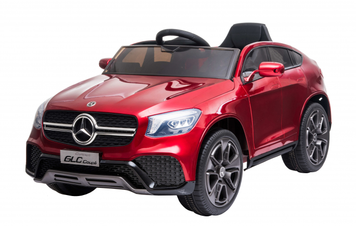 Masinuta electrica Premier Mercedes GLC Concept Coupe, 12V, roti cauciuc EVA, scaun piele ecologica, visiniu [7]