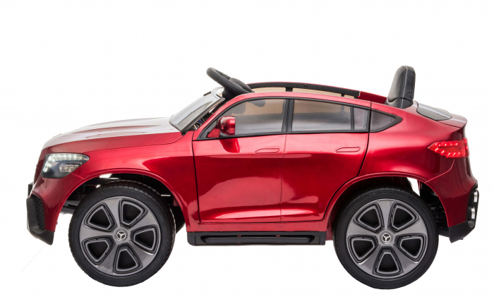 Masinuta electrica Premier Mercedes GLC Concept Coupe, 12V, roti cauciuc EVA, scaun piele ecologica, visiniu [3]