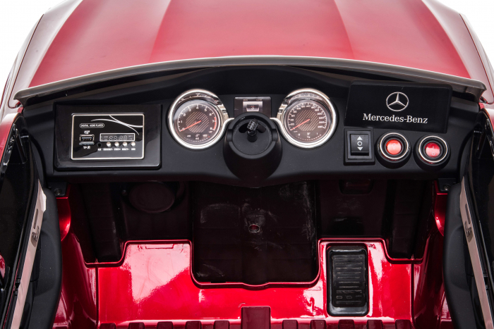 Masinuta electrica Premier Mercedes GLC Concept Coupe, 12V, roti cauciuc EVA, scaun piele ecologica, visiniu [15]