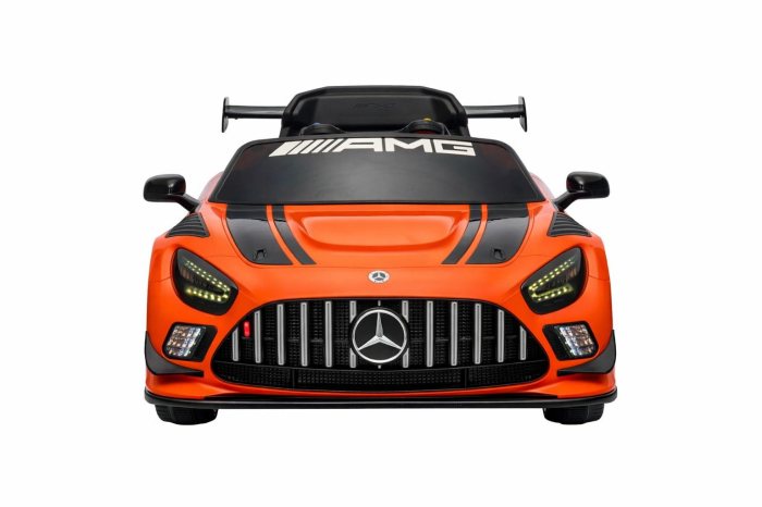Masinuta electrica Premier Mercedes Benz AMG GT3, 12V, roti cauciuc EVA, scaun piele ecologica, portocaliu [2]