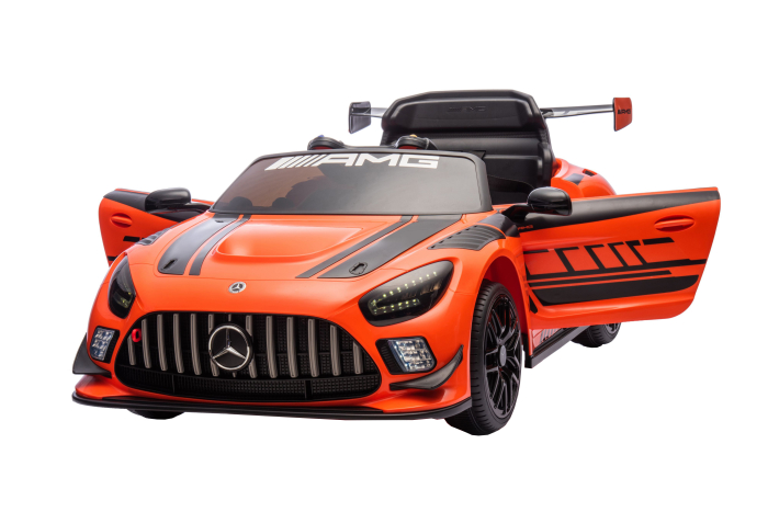 Masinuta electrica Premier Mercedes Benz AMG GT3, 12V, roti cauciuc EVA, scaun piele ecologica, portocaliu [8]