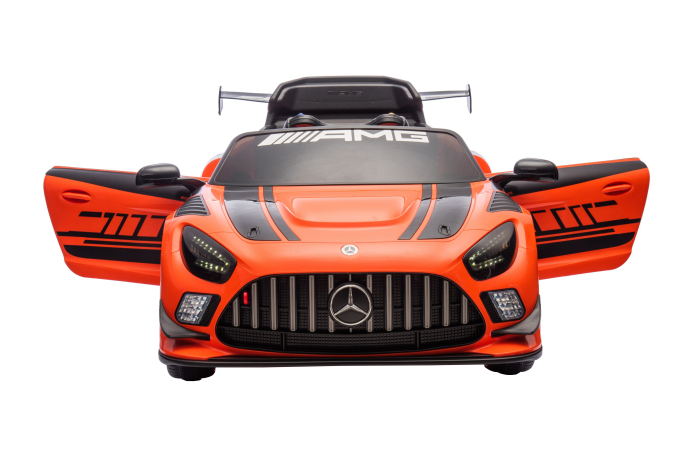 Masinuta electrica Premier Mercedes Benz AMG GT3, 12V, roti cauciuc EVA, scaun piele ecologica, portocaliu [7]