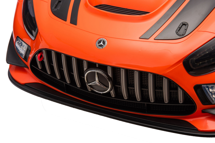 Masinuta electrica Premier Mercedes Benz AMG GT3, 12V, roti cauciuc EVA, scaun piele ecologica, portocaliu [16]