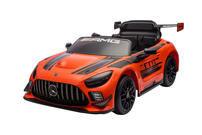 Masinuta electrica Premier Mercedes Benz AMG GT3, 12V, roti cauciuc EVA, scaun piele ecologica, portocaliu [14]