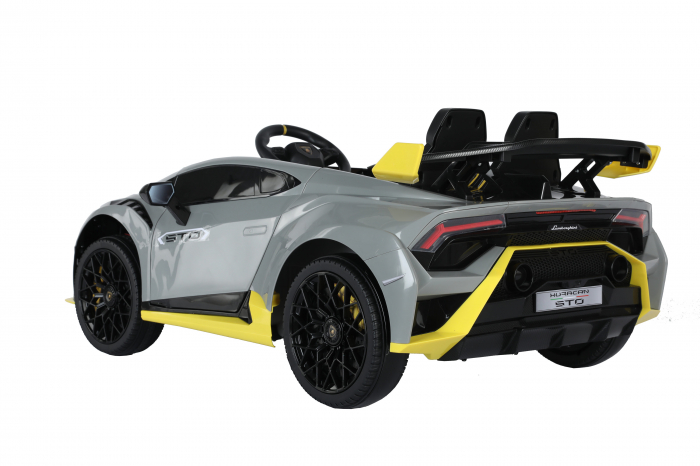 Masinuta electrica Premier Lamborghini Huracan, 12V, roti cauciuc EVA, scaun piele ecologica, argintiu [3]
