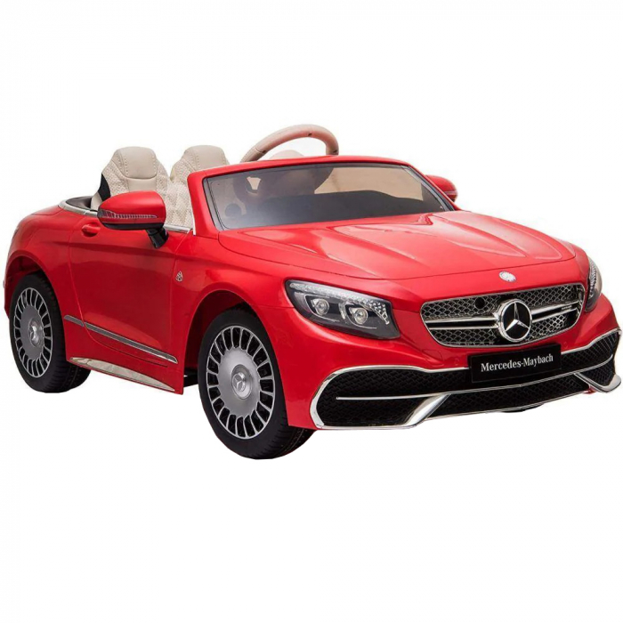 Masinuta electrica Premier Mercedes-Maybach S650 Cabriolet, 12V, roti cauciuc EVA, scaun piele ecologica, rosu [4]