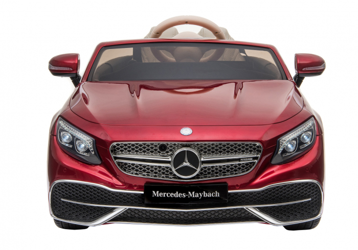 Masinuta electrica Premier Mercedes-Maybach S650 Cabriolet, 12V, roti cauciuc EVA, scaun piele ecologica, visiniu [3]