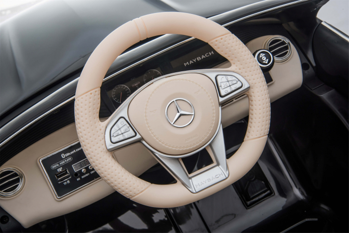 Masinuta electrica Premier Mercedes-Maybach S650 Cabriolet, 12V, roti cauciuc EVA, scaun piele ecologica, negru [13]