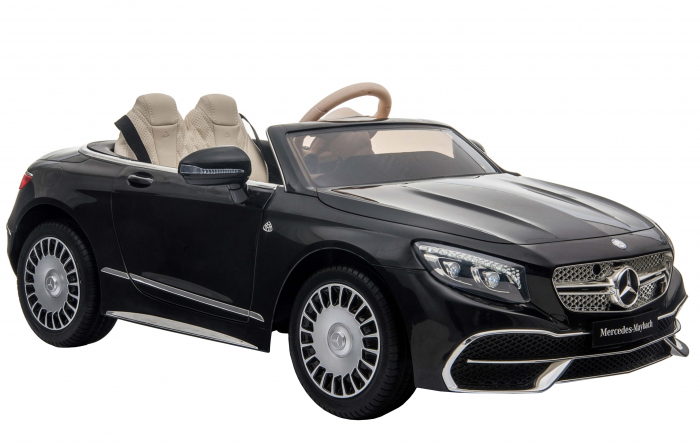 Masinuta electrica Premier Mercedes-Maybach S650 Cabriolet, 12V, roti cauciuc EVA, scaun piele ecologica, negru [4]