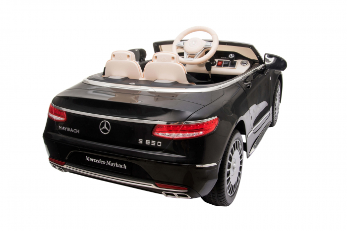 Masinuta electrica Premier Mercedes-Maybach S650 Cabriolet, 12V, roti cauciuc EVA, scaun piele ecologica, negru [23]