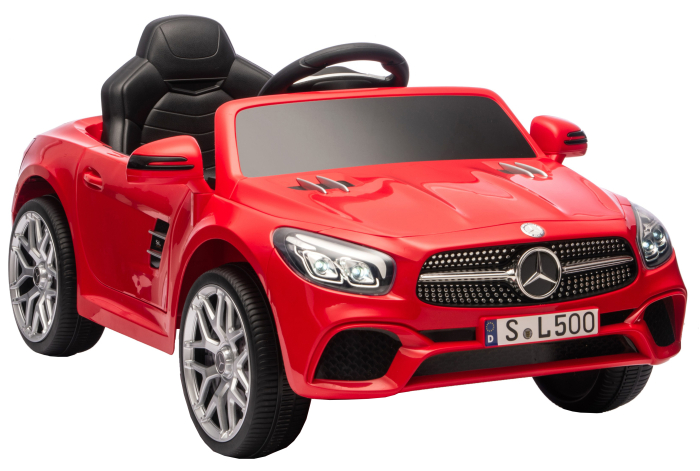 Masinuta electrica Premier Mercedes SL500, 12V, roti cauciuc EVA, scaun piele ecologica, rosu [8]