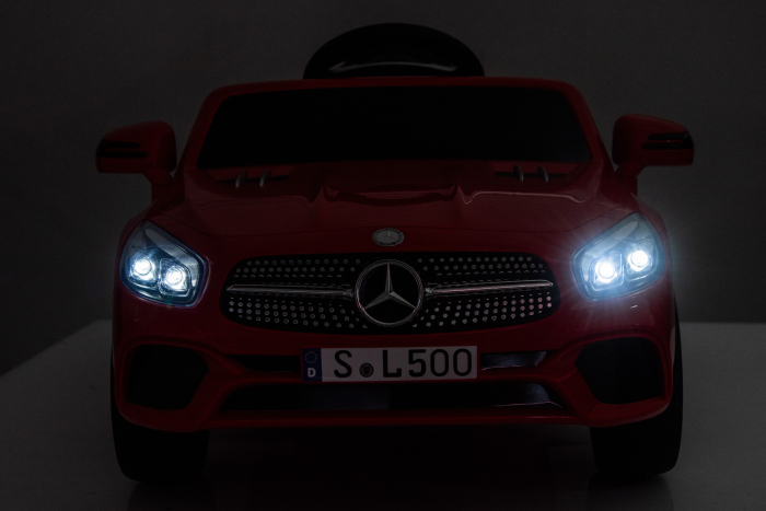Masinuta electrica Premier Mercedes SL500, 12V, roti cauciuc EVA, scaun piele ecologica, rosu [15]