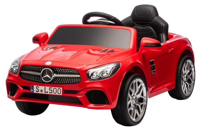 Masinuta electrica Premier Mercedes SL500, 12V, roti cauciuc EVA, scaun piele ecologica, rosu [2]