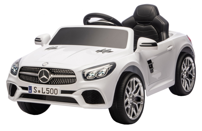 Masinuta electrica Premier Mercedes SL500, 12V, roti cauciuc EVA, scaun piele ecologica, alb [3]