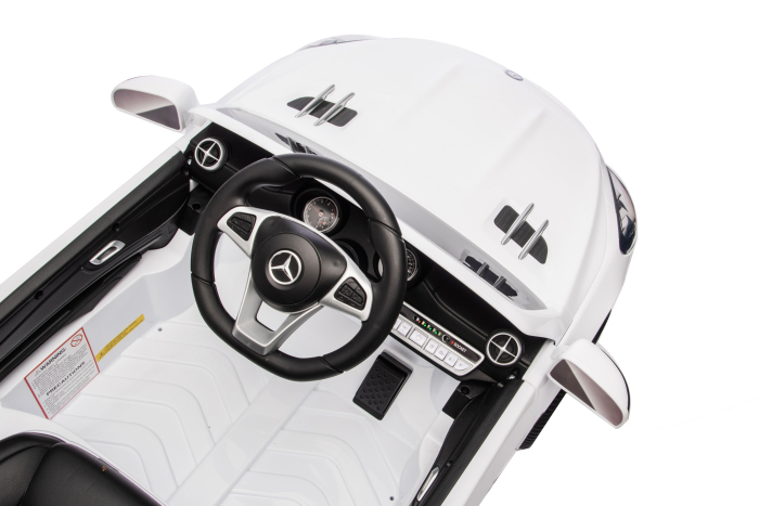 Masinuta electrica Premier Mercedes SL500, 12V, roti cauciuc EVA, scaun piele ecologica, alb [11]