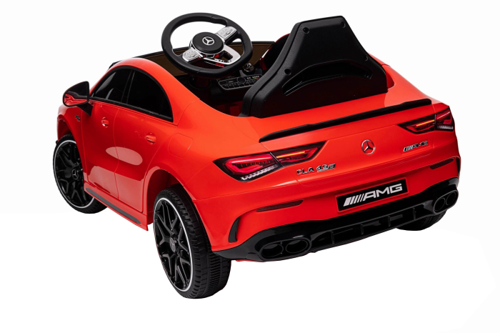 Masinuta electrica Premier 4x4 Mercedes CLA-45, 12V, roti cauciuc EVA, scaun piele ecologica, rosu [15]