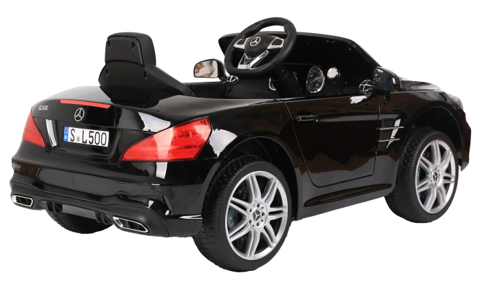 Masinuta electrica Premier Mercedes SL500, 12V, roti cauciuc EVA, scaun piele ecologica, negru [5]