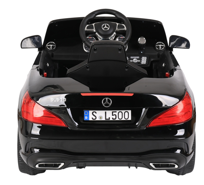 Masinuta electrica Premier Mercedes SL500, 12V, roti cauciuc EVA, scaun piele ecologica, negru [6]