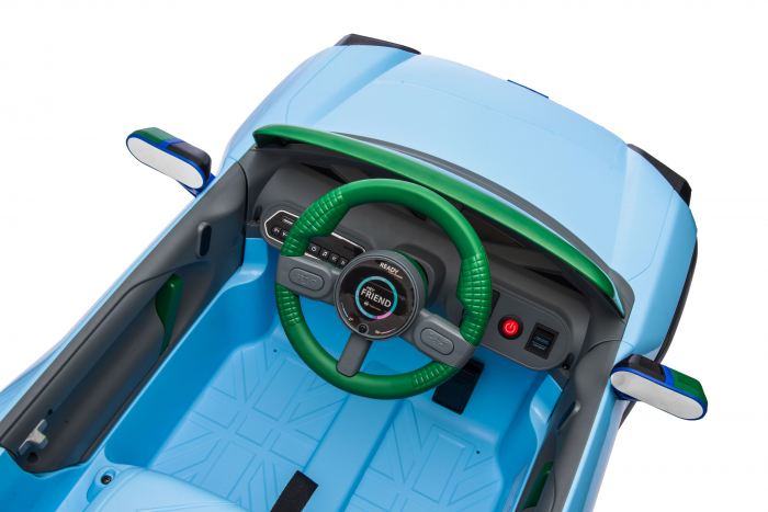 Masinuta electrica Premier Mini Concept Aceman, 12V, roti cauciuc EVA, scaun piele ecologica, albastru [35]
