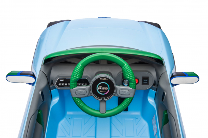 Masinuta electrica Premier Mini Concept Aceman, 12V, roti cauciuc EVA, scaun piele ecologica, albastru [34]