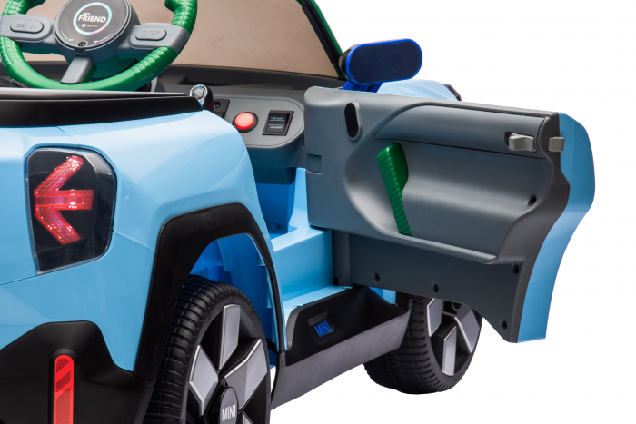 Masinuta electrica Premier Mini Concept Aceman, 12V, roti cauciuc EVA, scaun piele ecologica, albastru [16]