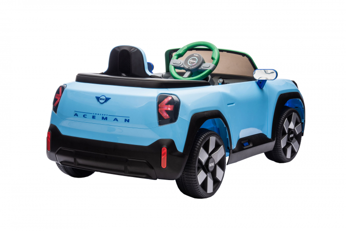 Masinuta electrica Premier Mini Concept Aceman, 12V, roti cauciuc EVA, scaun piele ecologica, albastru [10]