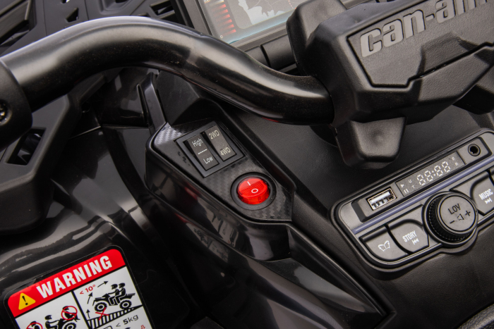 ATV electric Premier 4x4 Can-Am Outlander, 2 copii, 24V, roti cauciuc EVA, negru [29]