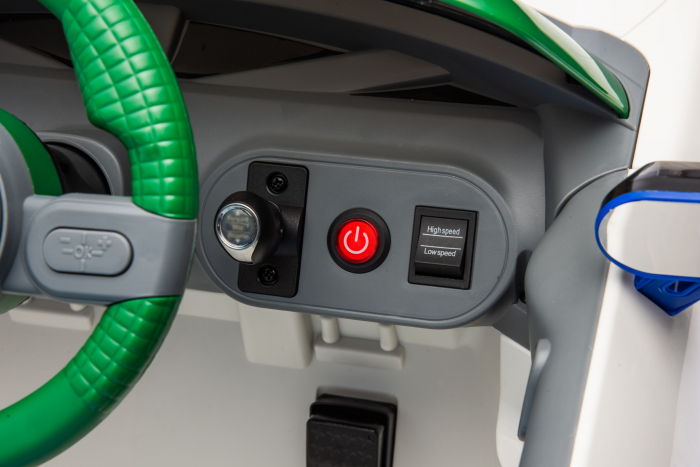 Masinuta electrica Premier Mini Concept Aceman, 12V, roti cauciuc EVA, scaun piele ecologica, alb [31]