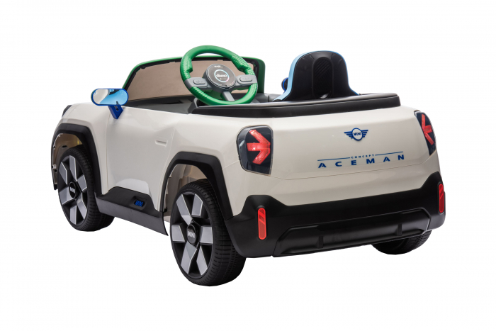 Masinuta electrica Premier Mini Concept Aceman, 12V, roti cauciuc EVA, scaun piele ecologica, alb [8]