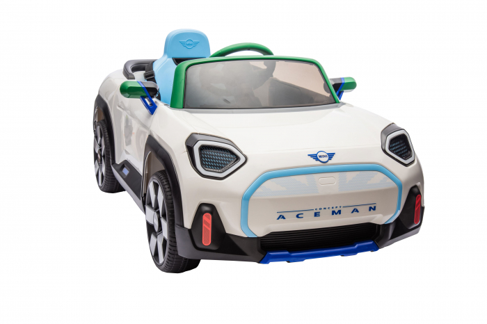 Masinuta electrica Premier Mini Concept Aceman, 12V, roti cauciuc EVA, scaun piele ecologica, alb [18]