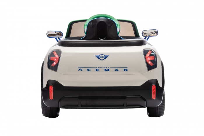Masinuta electrica Premier Mini Concept Aceman, 12V, roti cauciuc EVA, scaun piele ecologica, alb [9]
