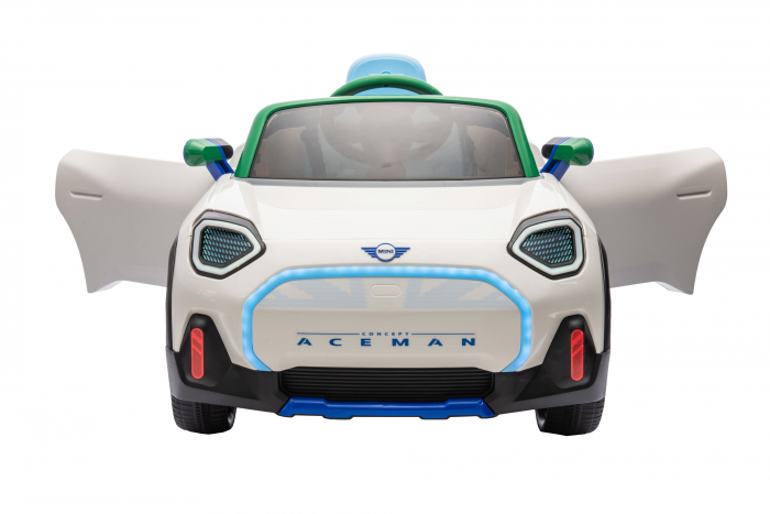 Masinuta electrica Premier Mini Concept Aceman, 12V, roti cauciuc EVA, scaun piele ecologica, alb [13]