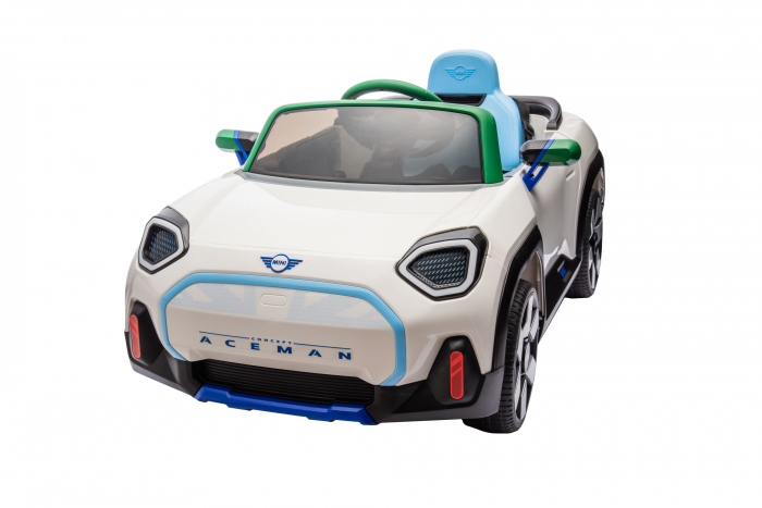 Masinuta electrica Premier Mini Concept Aceman, 12V, roti cauciuc EVA, scaun piele ecologica, alb [19]